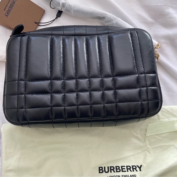 SOLD! 🎉Burberry small black leather Lola camera bag gold hardwear NWT - Picture 12 of 16